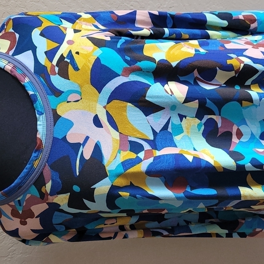 COPY - LOGO blue floral tunic POCKETS S - Picture 2 of 9